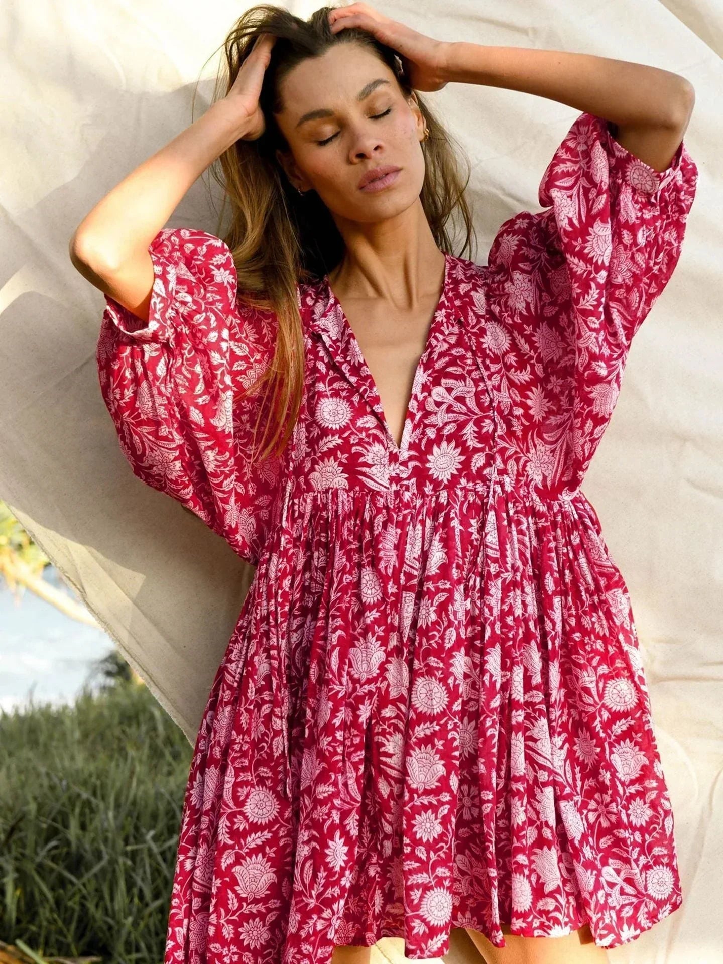 Aurora Flow Boho Floral | Women's Dress - Elle & Milo