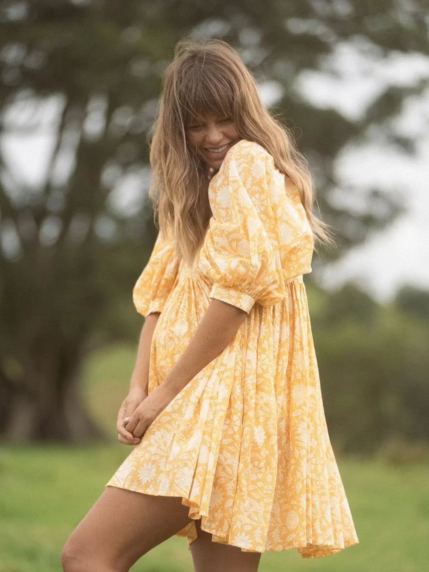Aurora Flow Boho Floral | Women's Dress - Elle & Milo