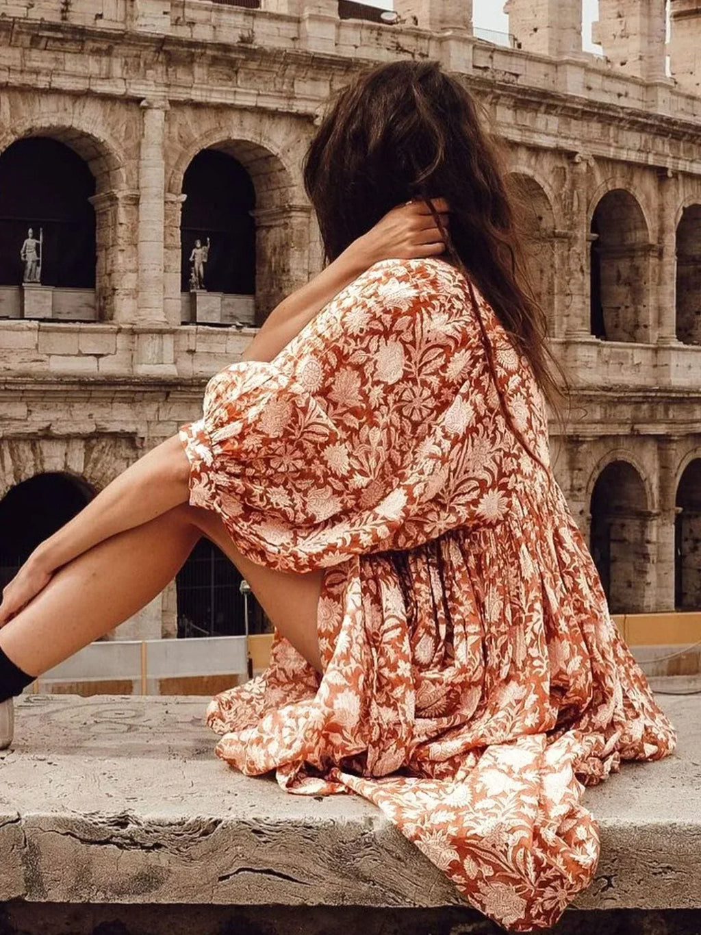 Aurora Flow Boho Floral | Women's Dress - Elle & Milo
