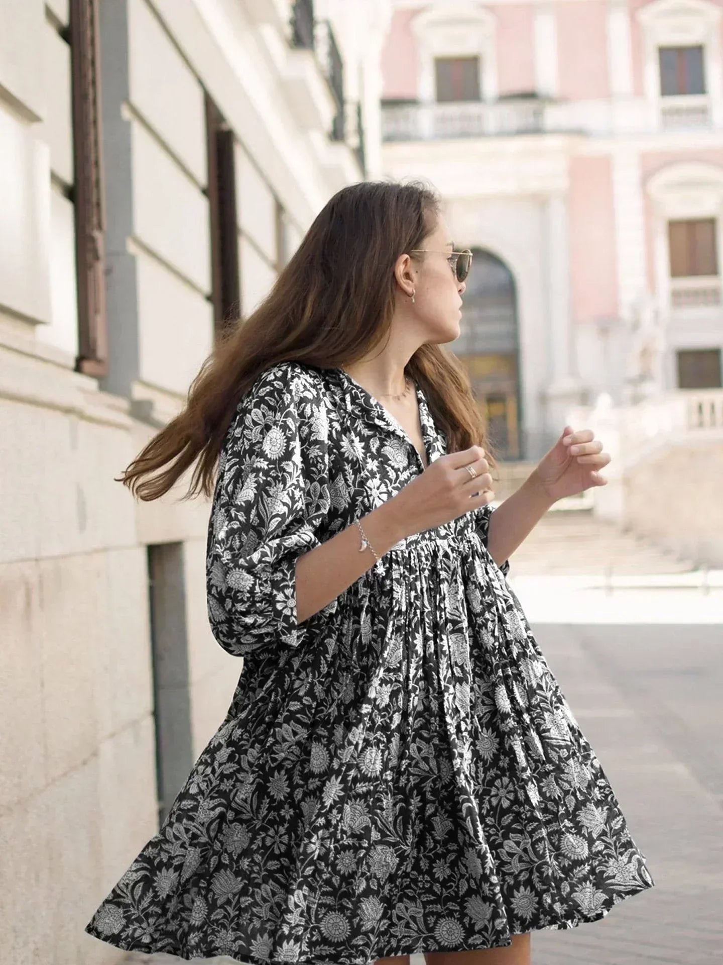 Aurora Flow Boho Floral | Women's Dress - Elle & Milo