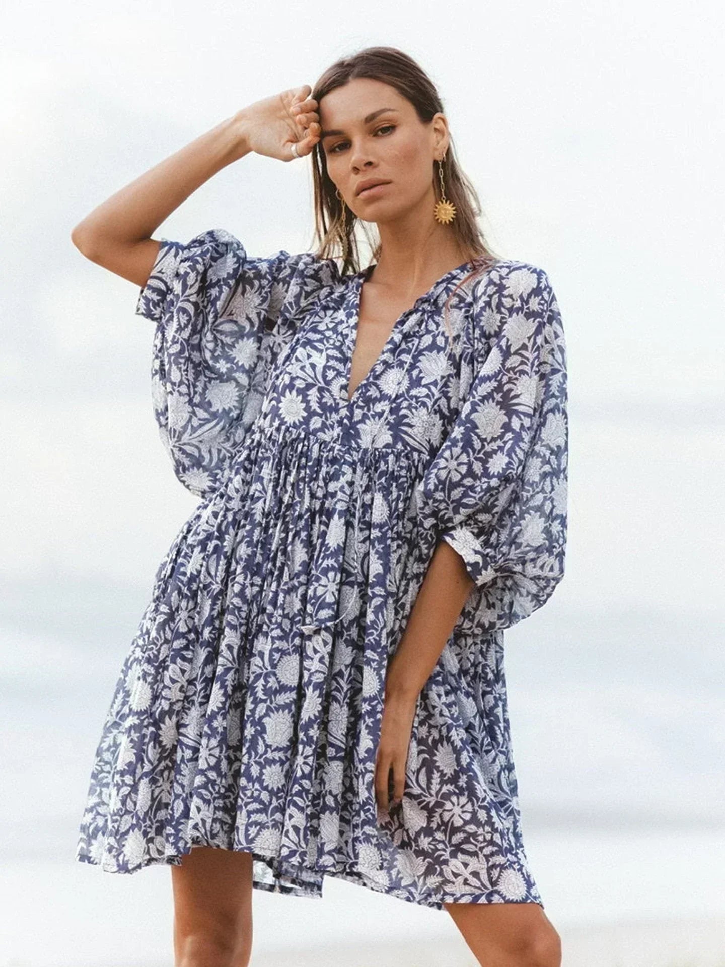 Aurora Flow Boho Floral | Women's Dress - Elle & Milo