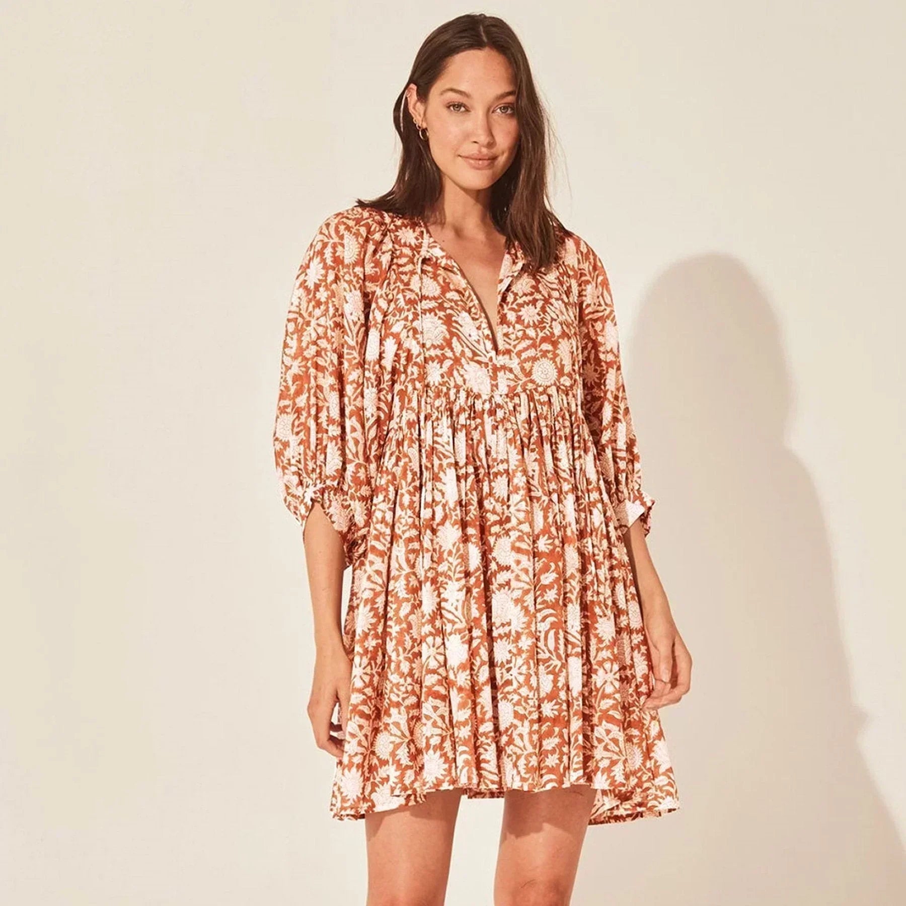 Aurora Flow Boho Floral | Women's Dress - Elle & Milo