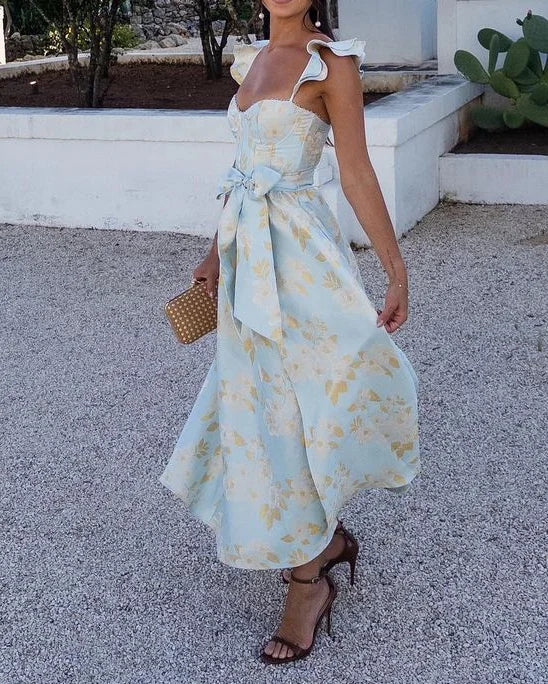 Nova | Corset Bustier Dress With Slit - Elle & Milo