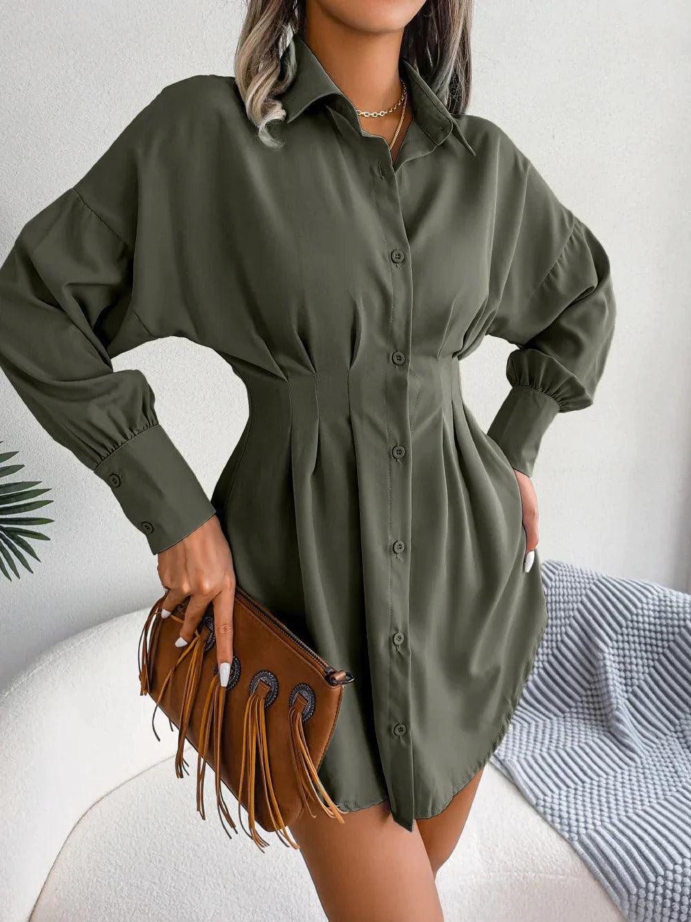 Nova | Shirtdress Tailored Mini - Elle & Milo