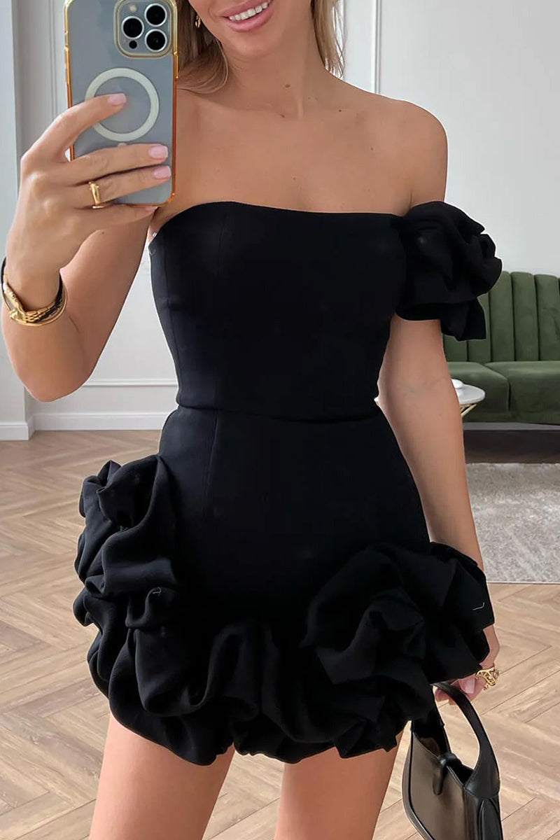 Aurelia | One-Shoulder Mini Dress - Elle & Milo