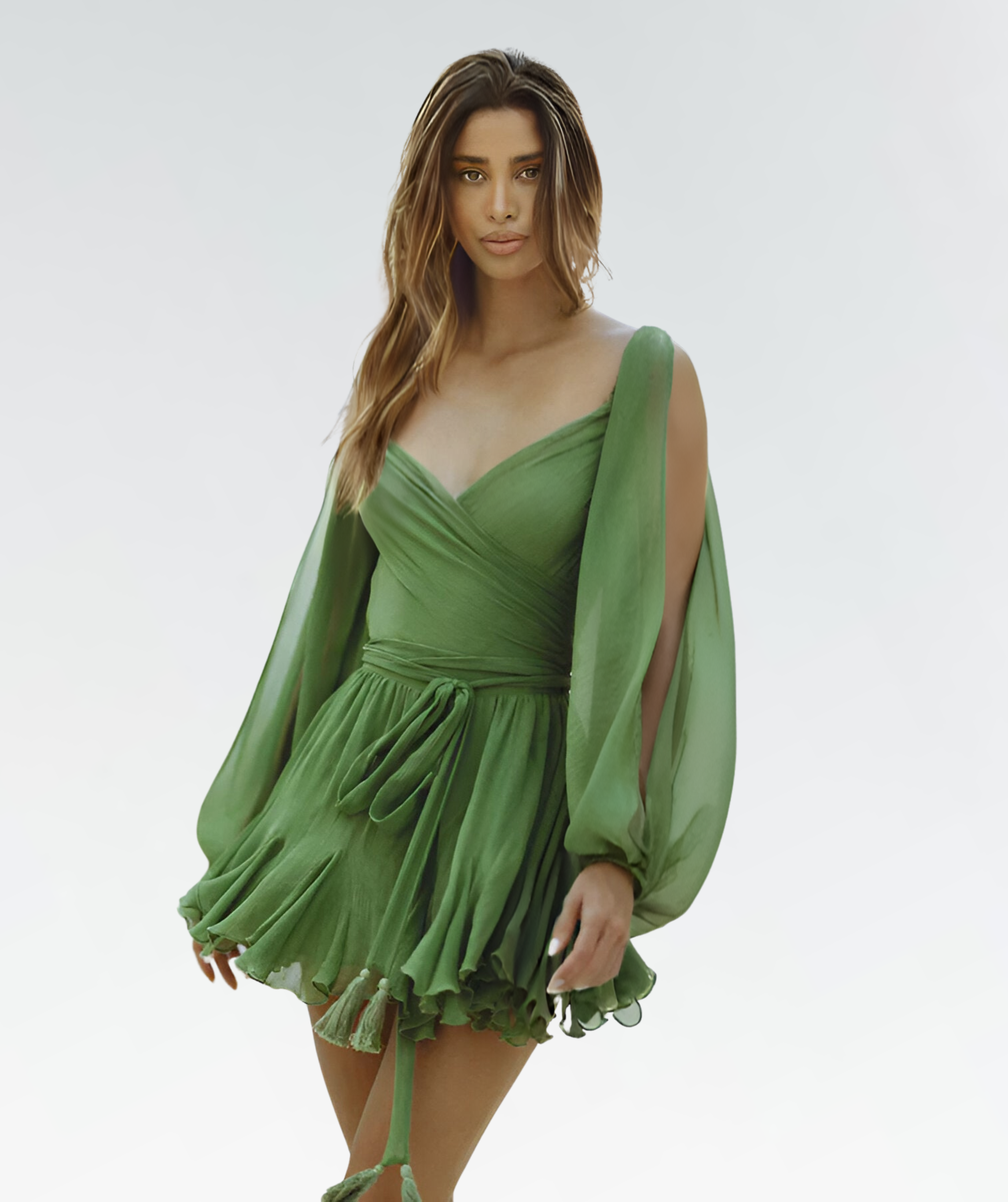 AureliaGrace | V-Neck Wrap Dress - Elle & Milo