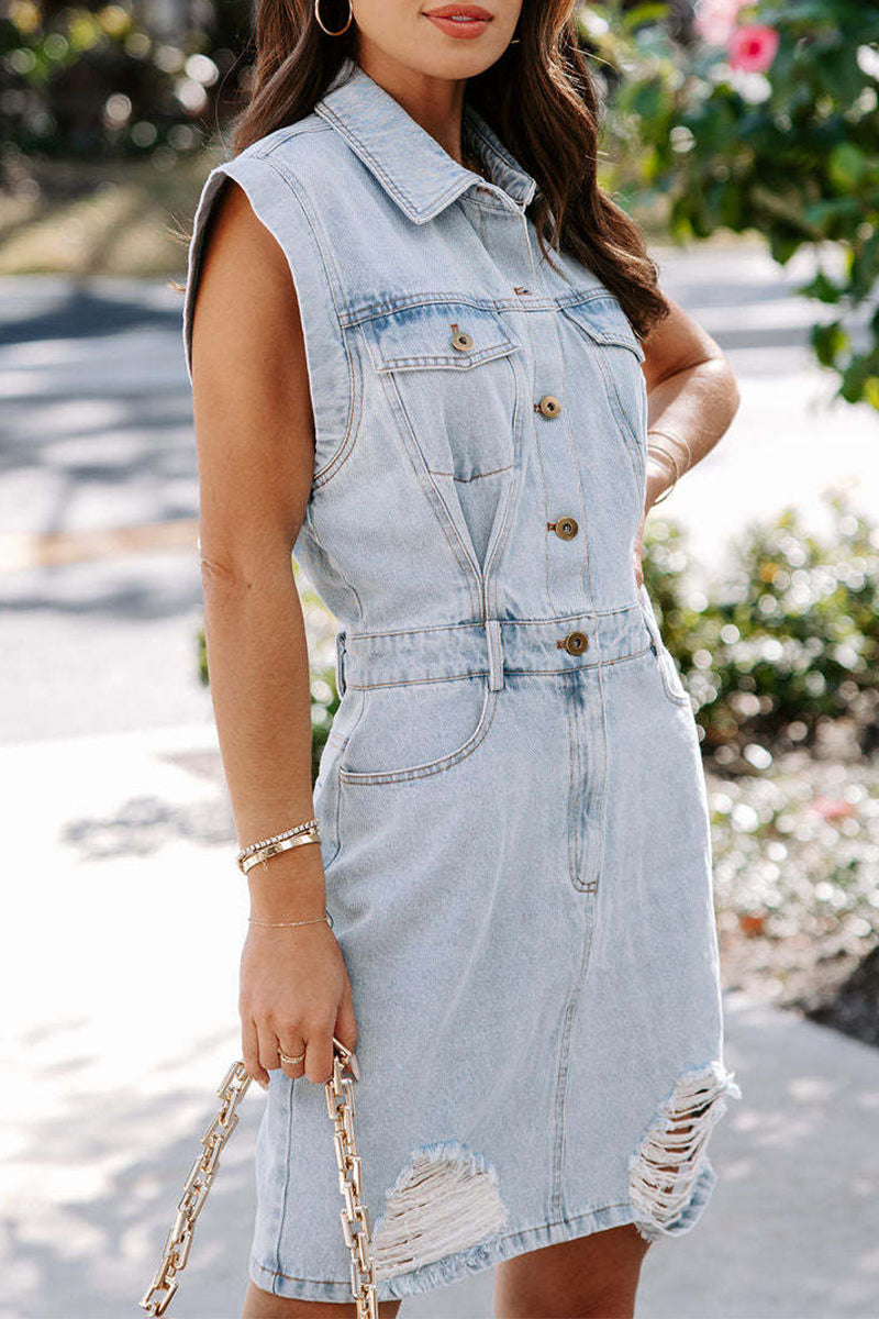 Seraphina Moonlight | Denim Dress - Elle & Milo