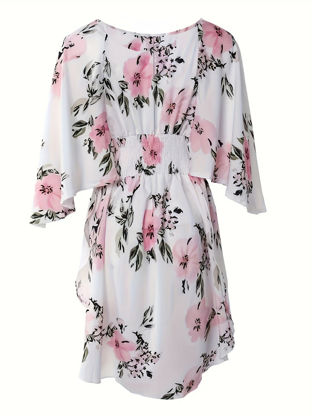 Nova | Floral Print Dress with V-Neck - Elle & Milo