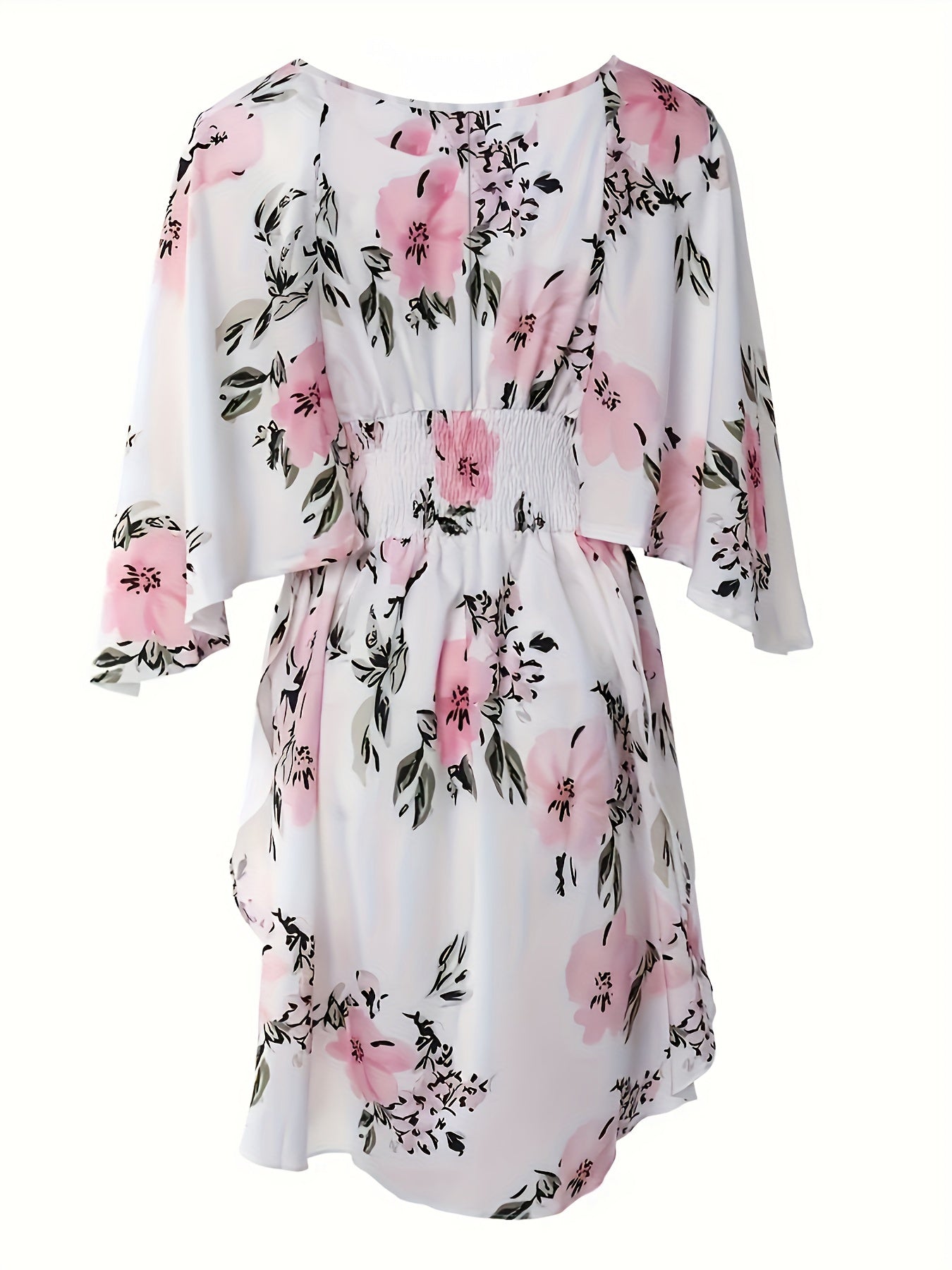 Nova | Floral Print Dress with V-Neck - Elle & Milo