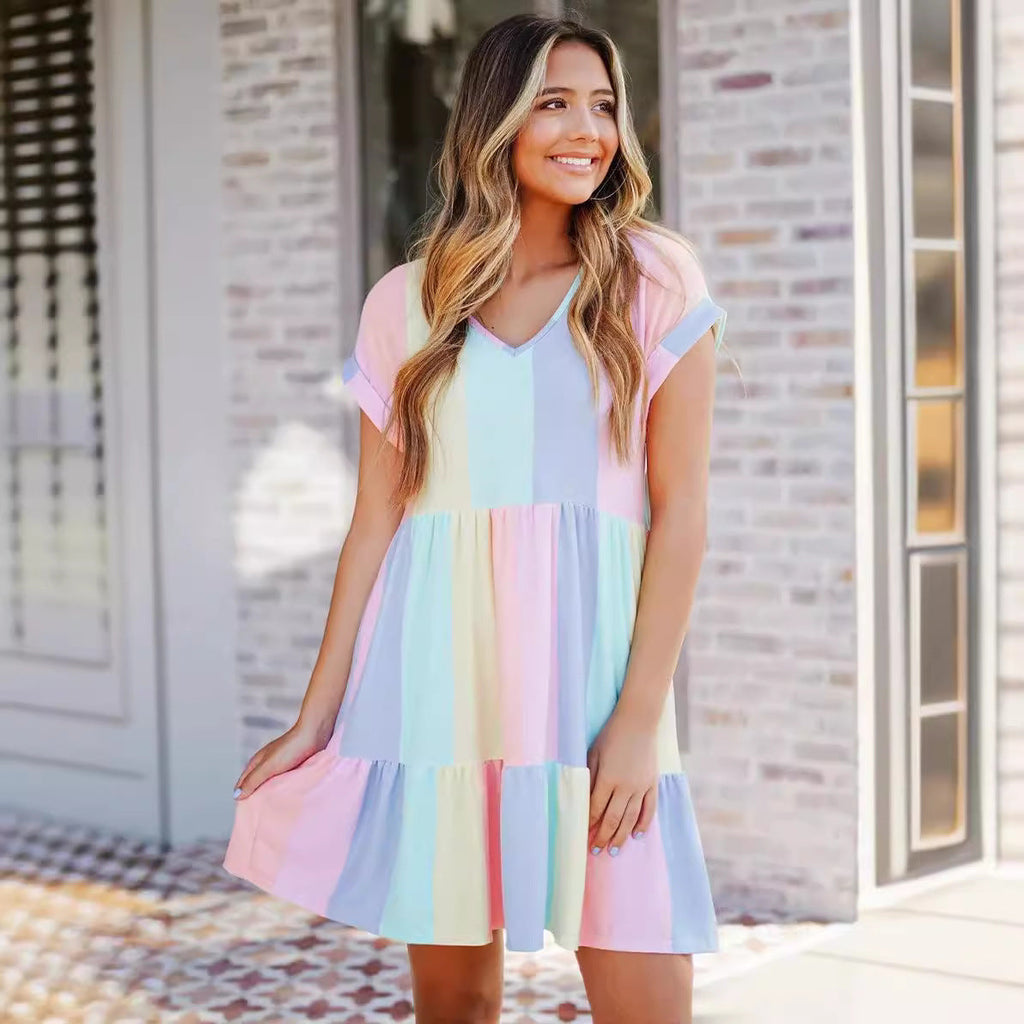 Lyra | Casual Dress Tiered Knee-Length - Elle & Milo