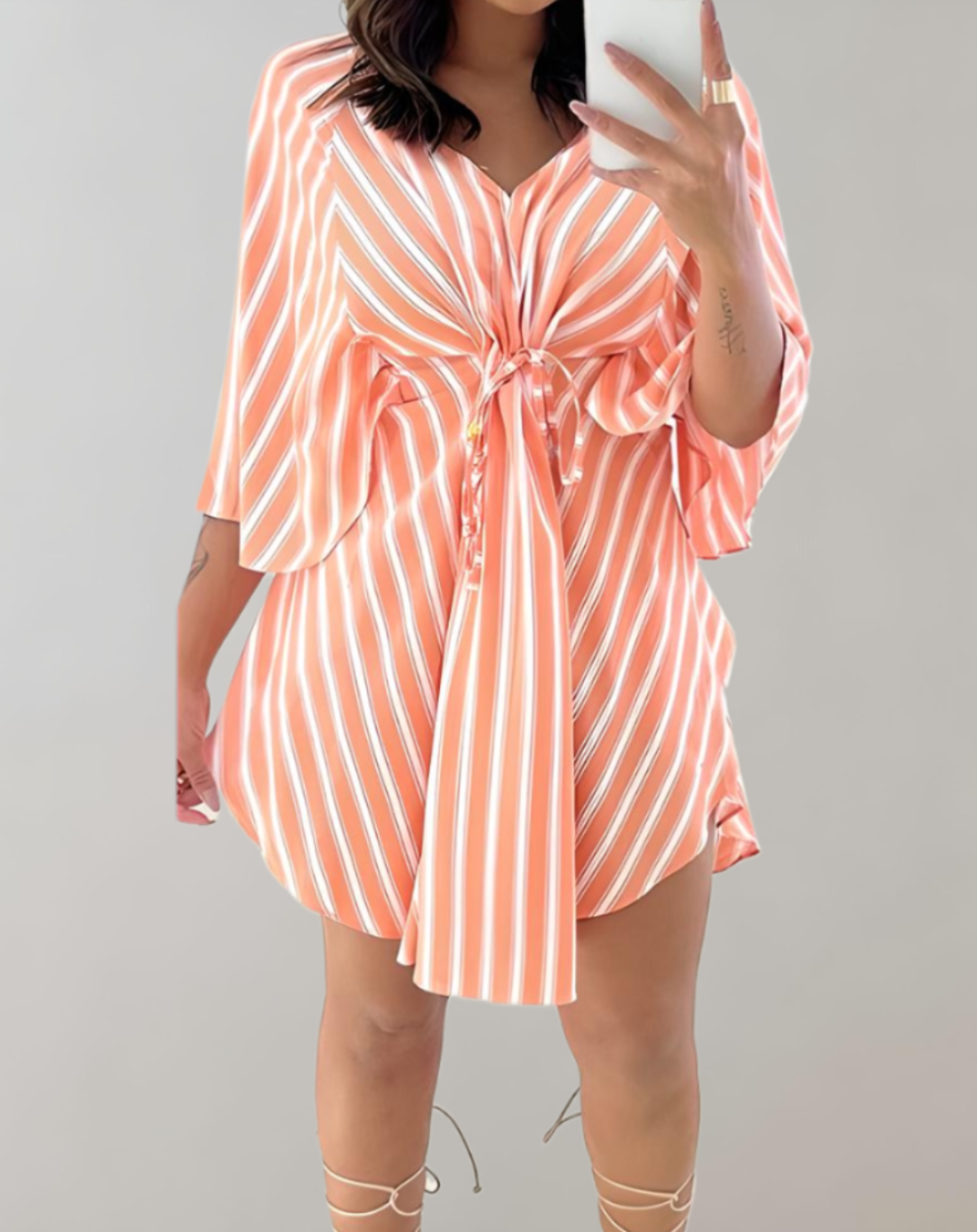 Aurora | Kaftan Dress V-Neck Lightweight - Elle & Milo