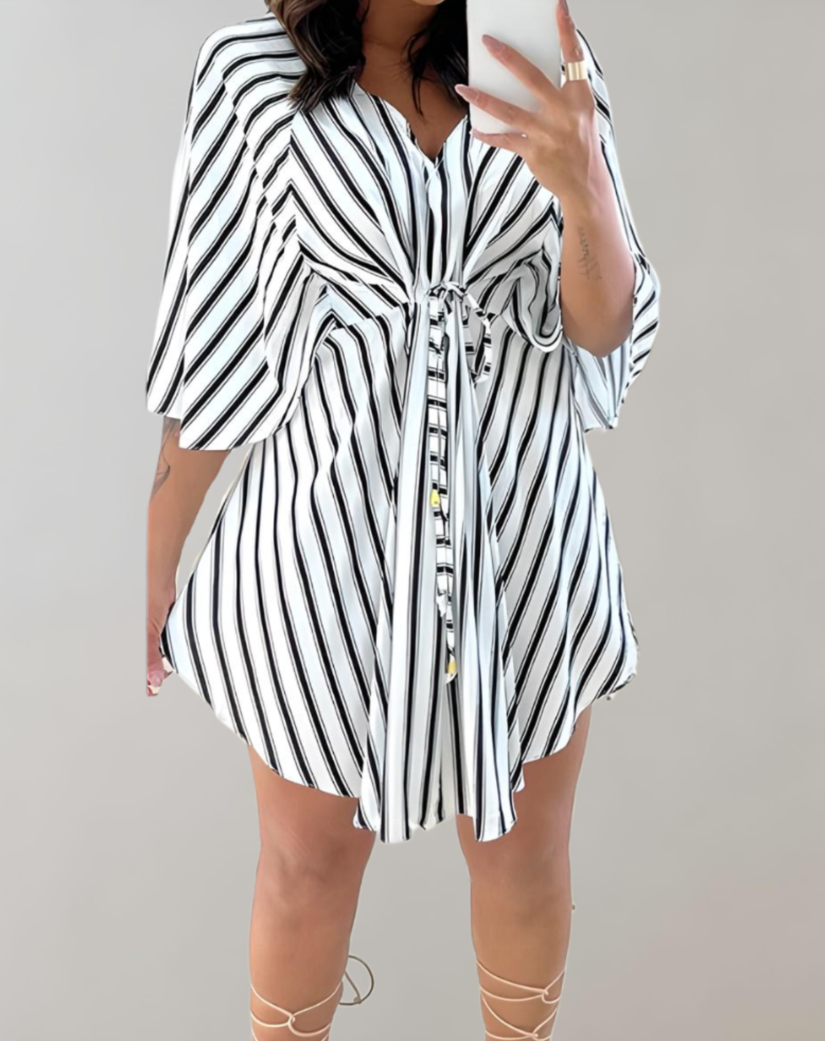 Aurora | Kaftan Dress V-Neck Lightweight - Elle & Milo