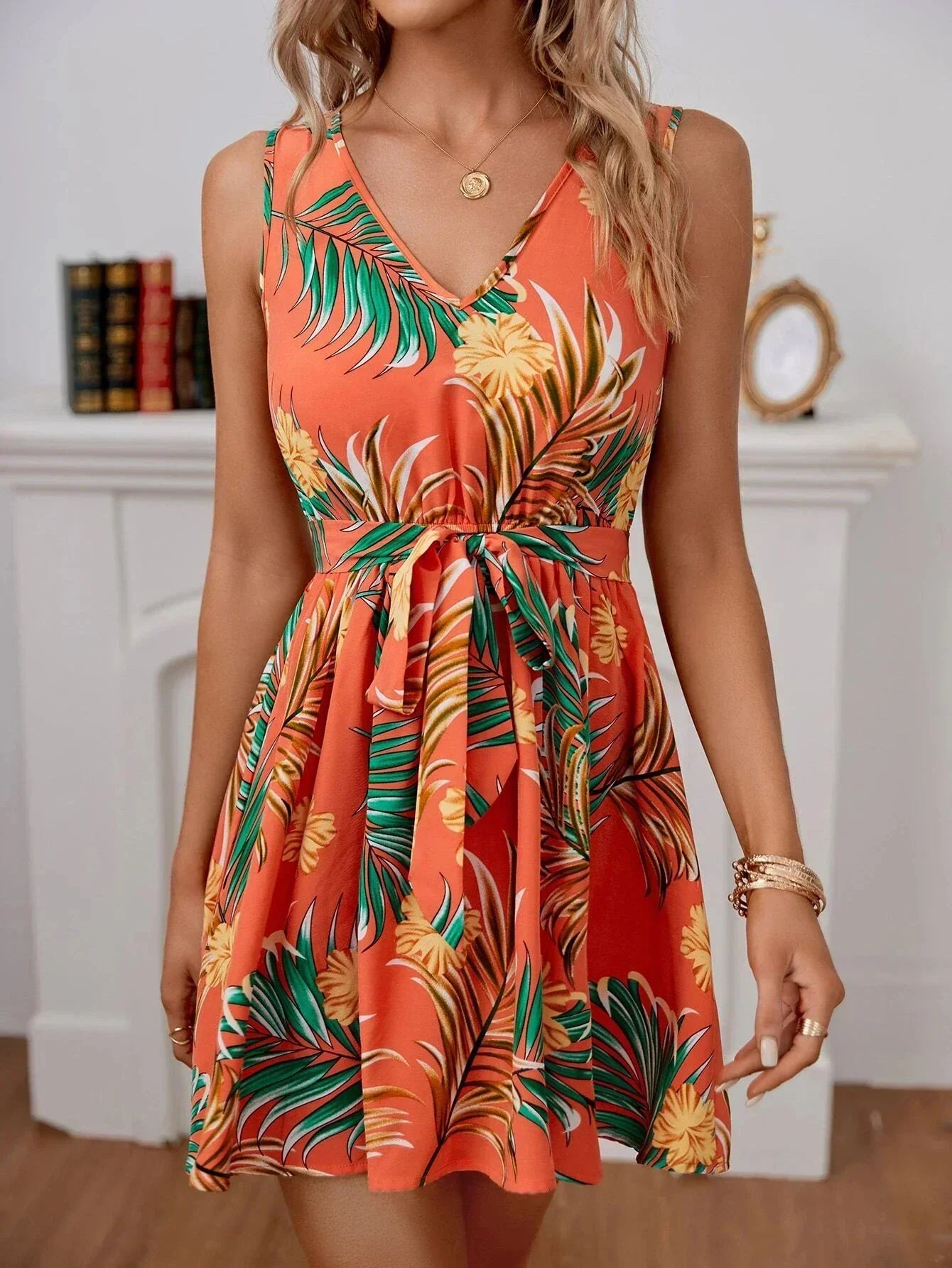 Nova | Sleeveless V-Neck Mini Dress - Elle & Milo