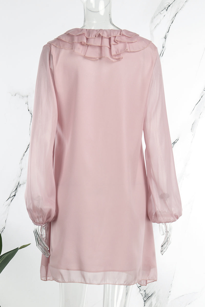 Mira | Knee Length Flowy Dress V-Neck - Elle & Milo