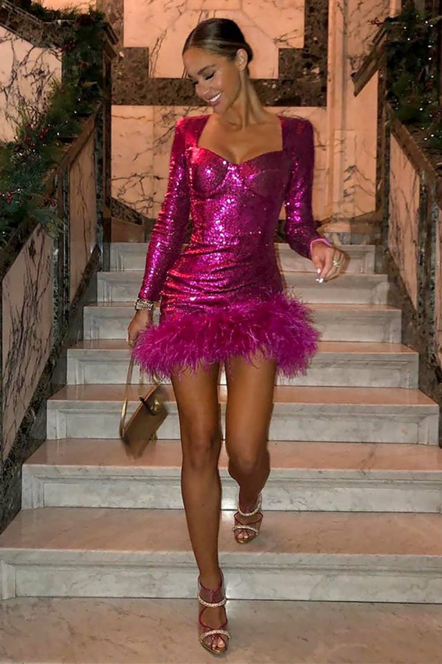 Aurora | Sequin Embellished Mini Dress - Elle & Milo