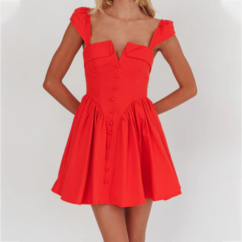 Nova | Mini Dress with Square Neck - Elle & Milo