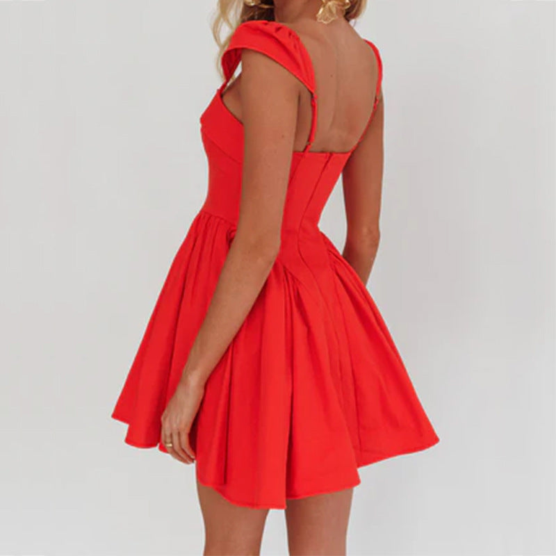 Nova | Mini Dress with Square Neck - Elle & Milo