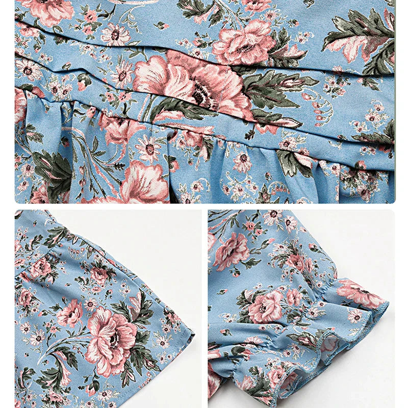 Astra Floral Print Midi | Midi Dress - Elle & Milo