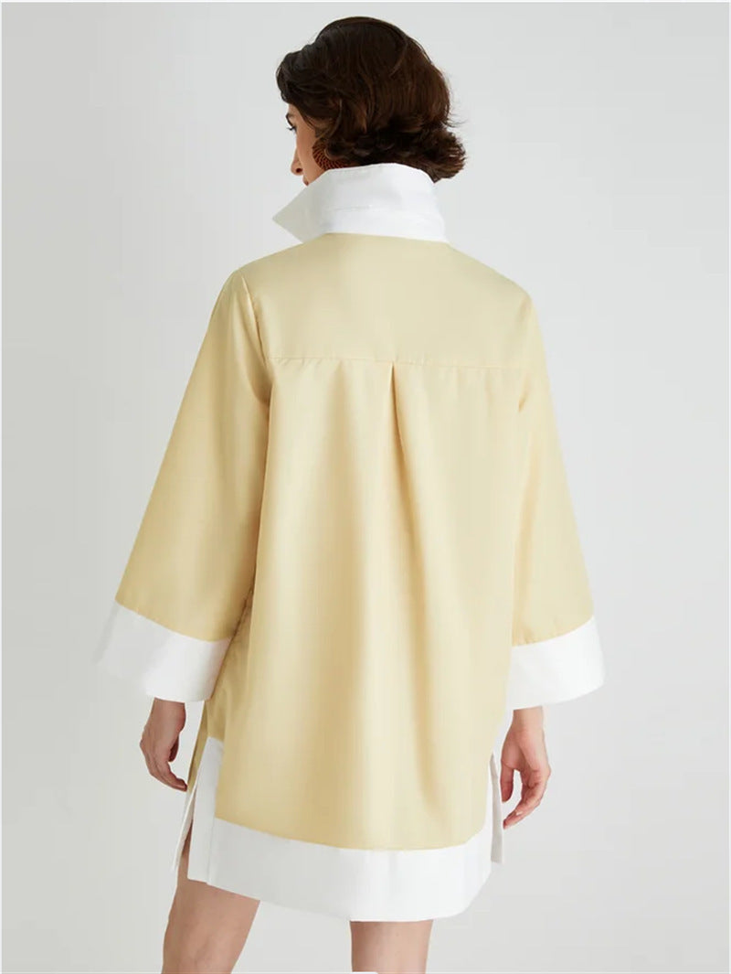 Nyx | Tunic Dress High Collar 3/4 Sleeve - Elle & Milo
