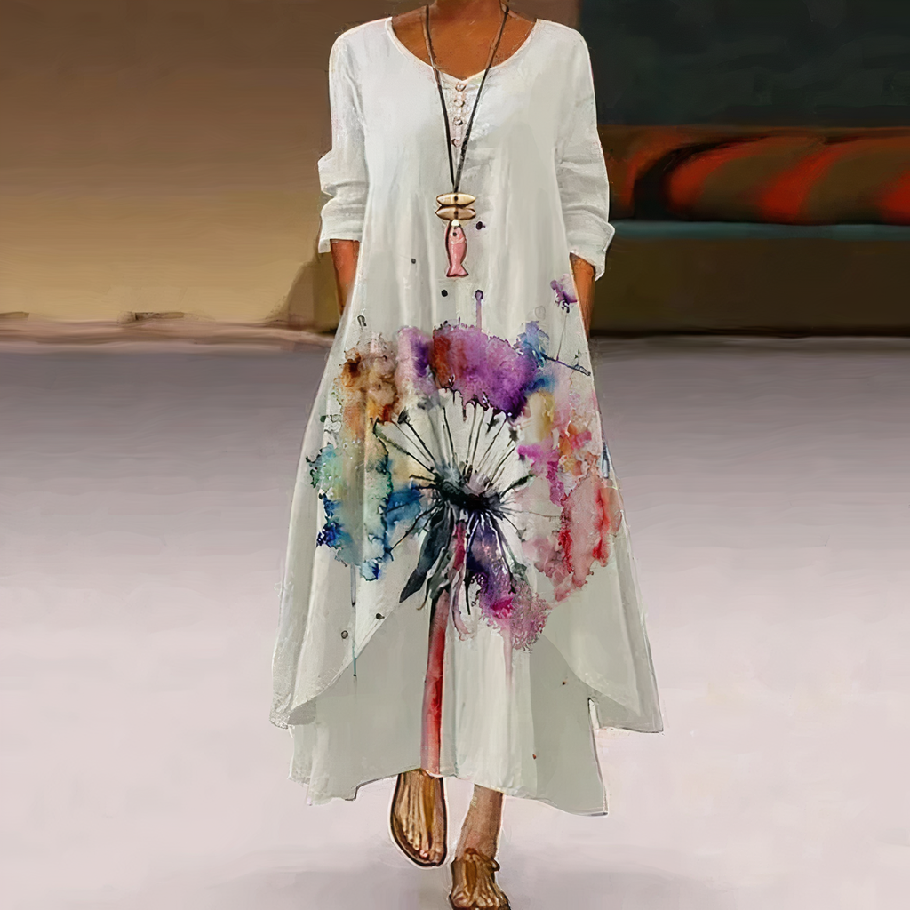 Aurelia | Casual Long Sleeve Dress - Elle & Milo