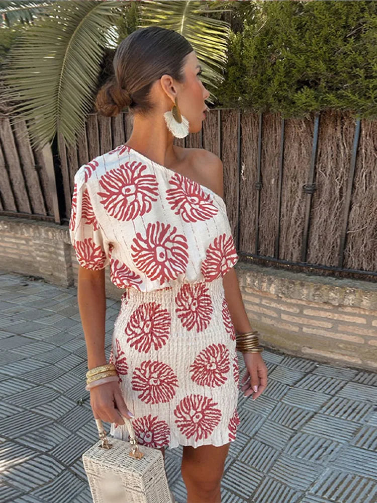 Nova | One-Shoulder Dress Asymmetrical - Elle & Milo