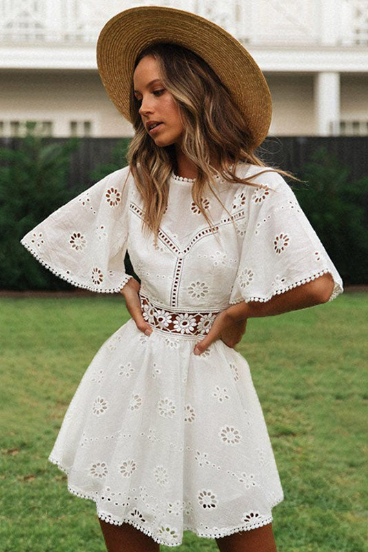 Arabella Celestine | Eyelet Dress - Elle & Milo