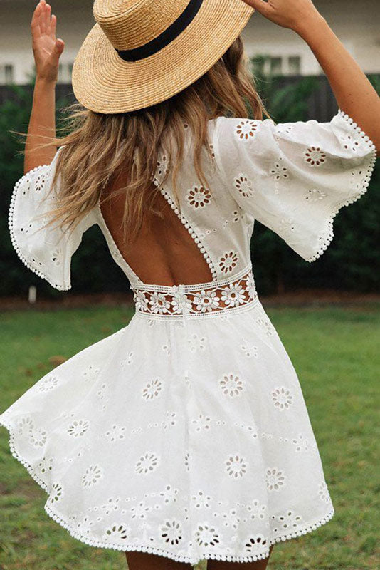 Arabella Celestine | Eyelet Dress - Elle & Milo