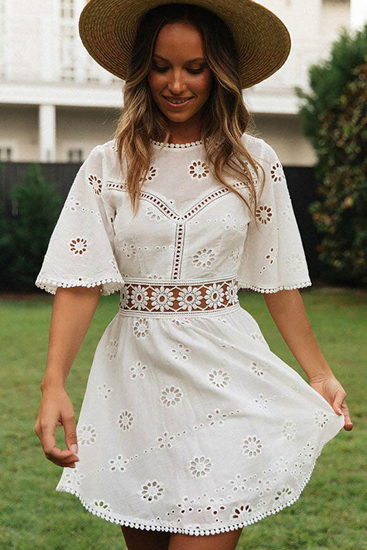 Arabella Celestine | Eyelet Dress - Elle & Milo