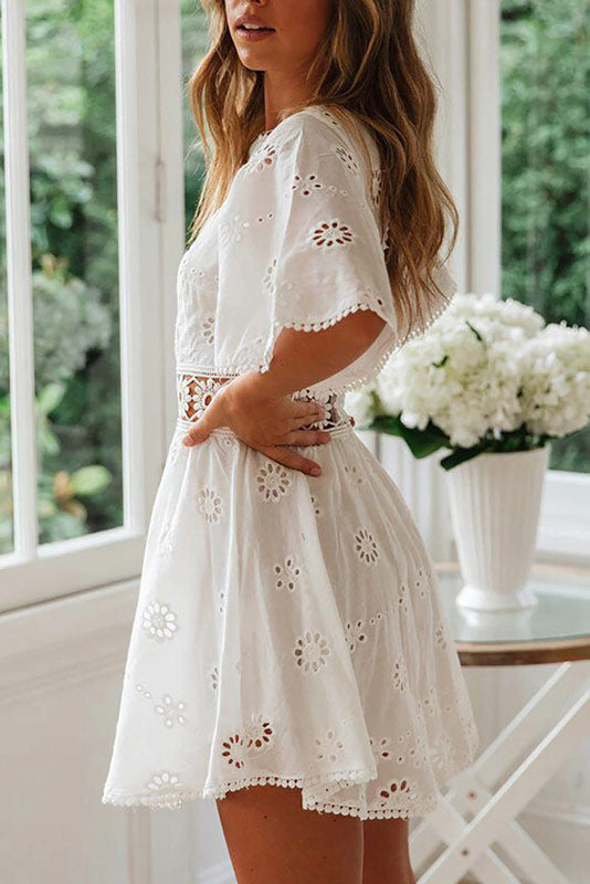 Arabella Celestine | Eyelet Dress - Elle & Milo