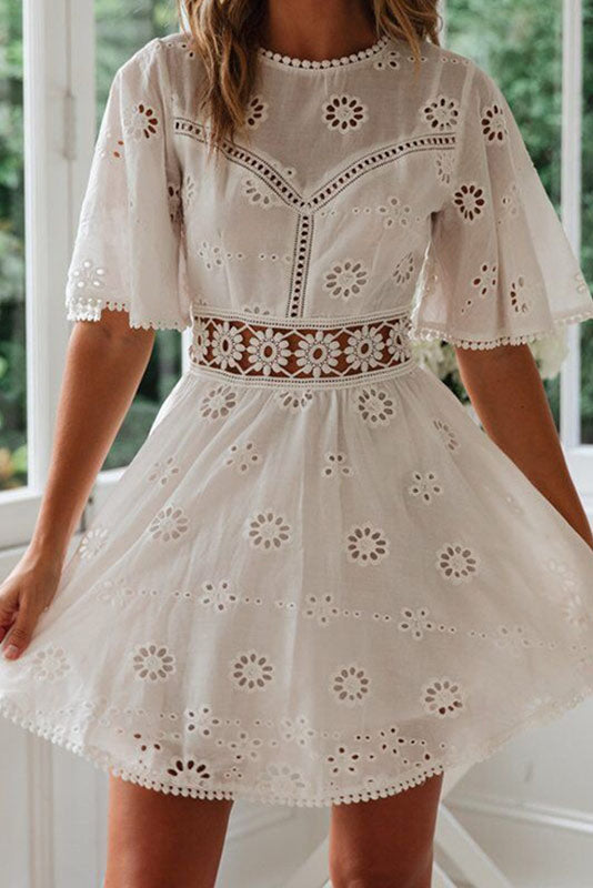 Arabella Celestine | Eyelet Dress - Elle & Milo