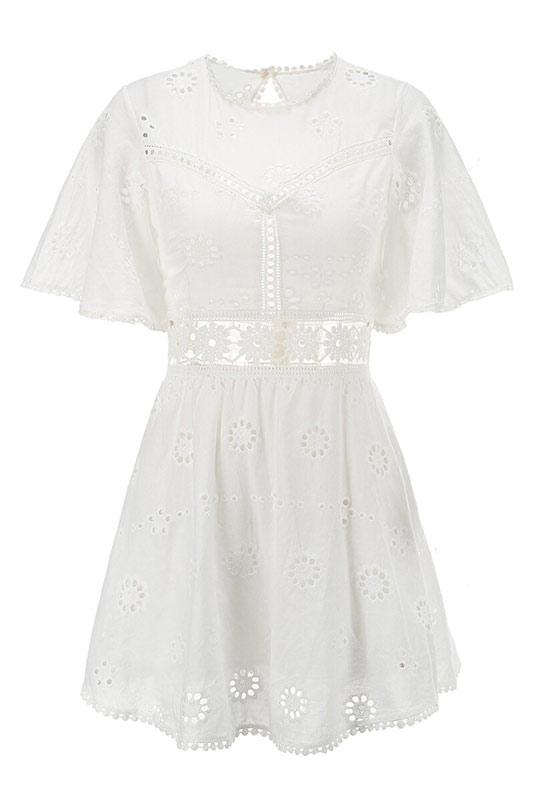 Arabella Celestine | Eyelet Dress - Elle & Milo