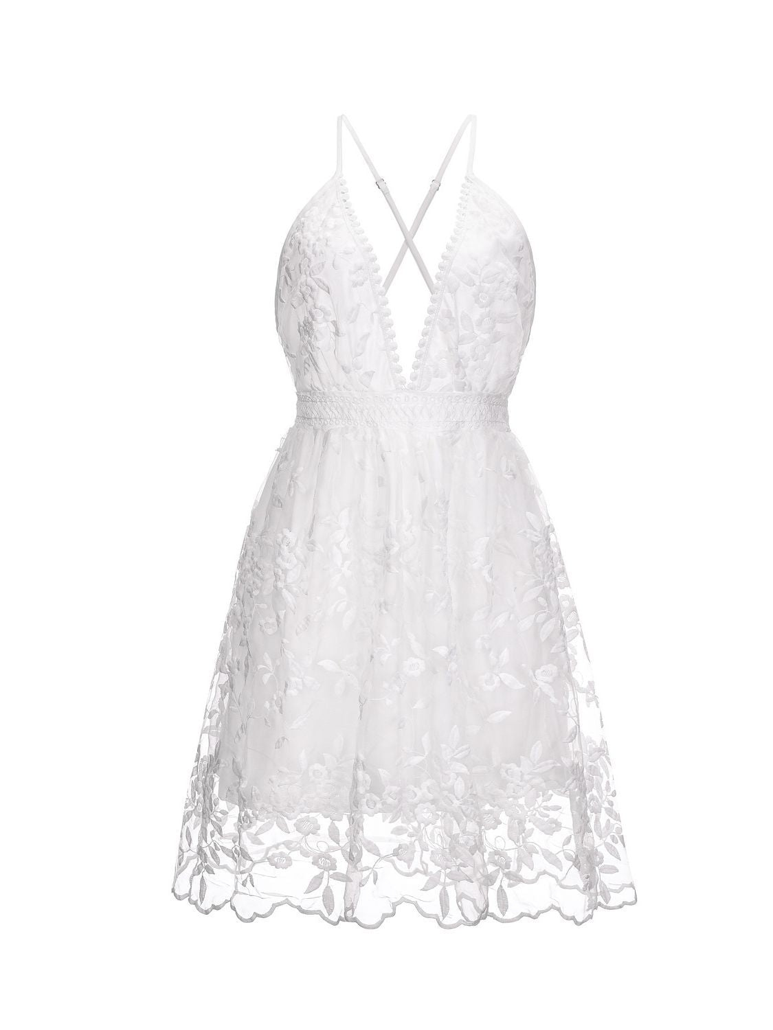 Aria | Spaghetti Strap Dress Deep V-Neck - Elle & Milo