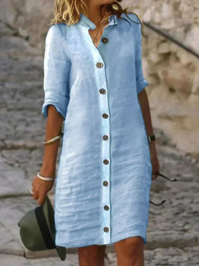 Bellatrix | Shirt Dress Button Down - Elle & Milo