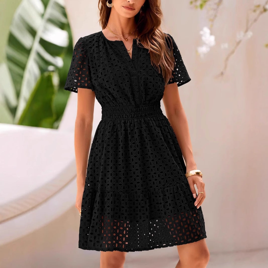 Elara | A-Line Dress Midi Length - Elle & Milo