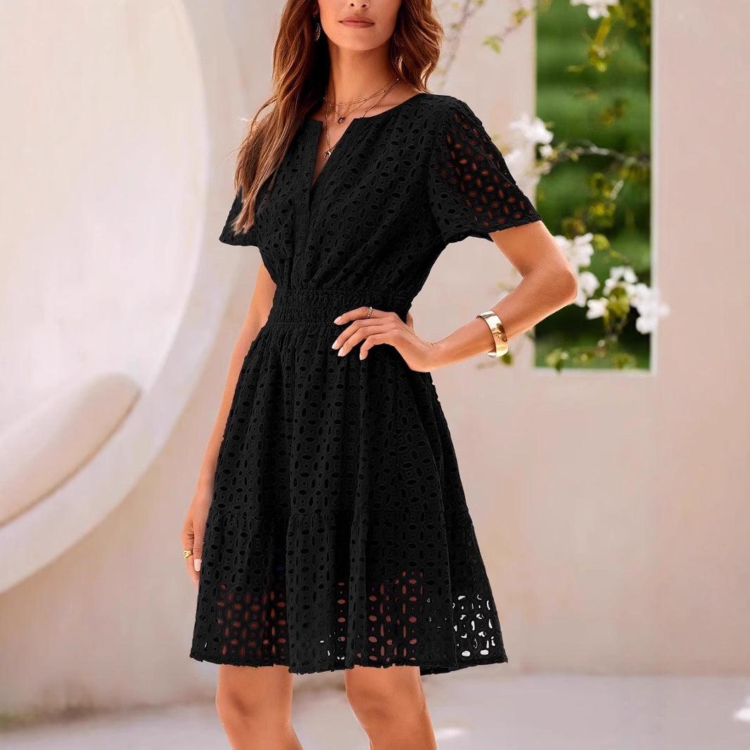 Elara | A-Line Dress Midi Length - Elle & Milo