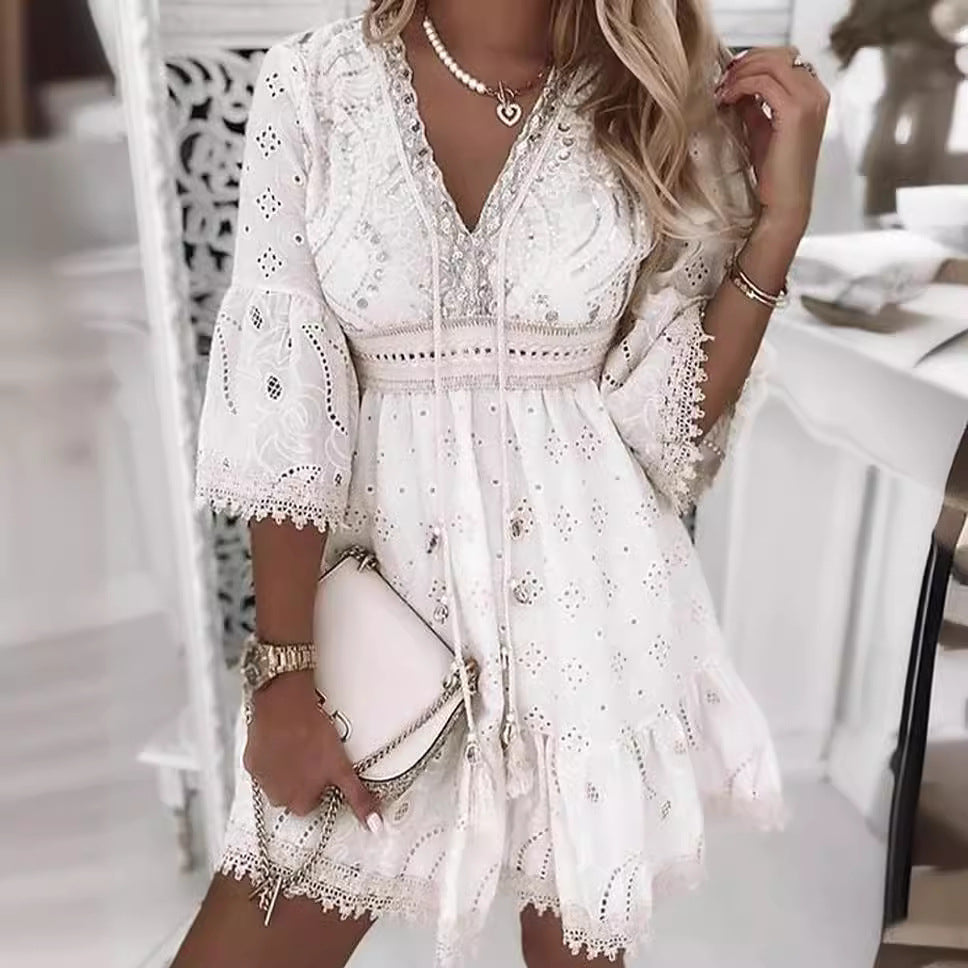 Isadora Moonlight Muse | V-Neck Dress - Elle & Milo
