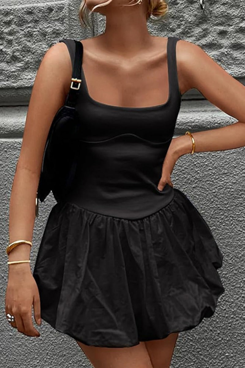 Nova | Sleeveless Bubble Hem Mini Dress - Elle & Milo