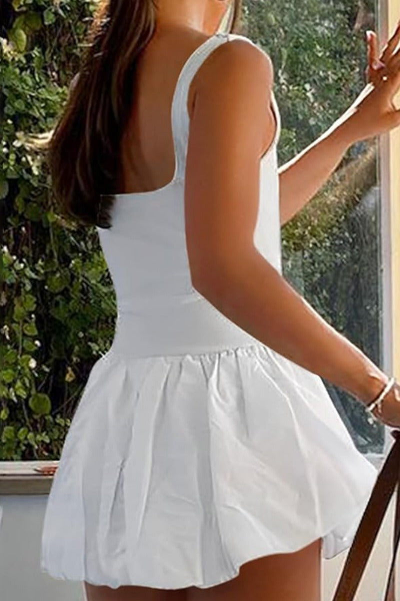 Nova | Sleeveless Bubble Hem Mini Dress - Elle & Milo