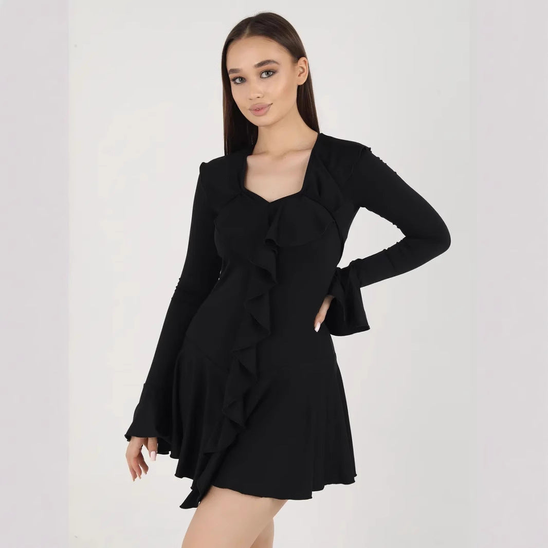 Nova | Slim Fit V-Neck Mini Dress - Elle & Milo