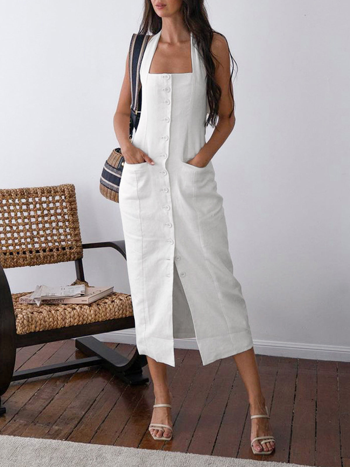 Seraphina | Halter Neck Maxi Dress - Elle & Milo