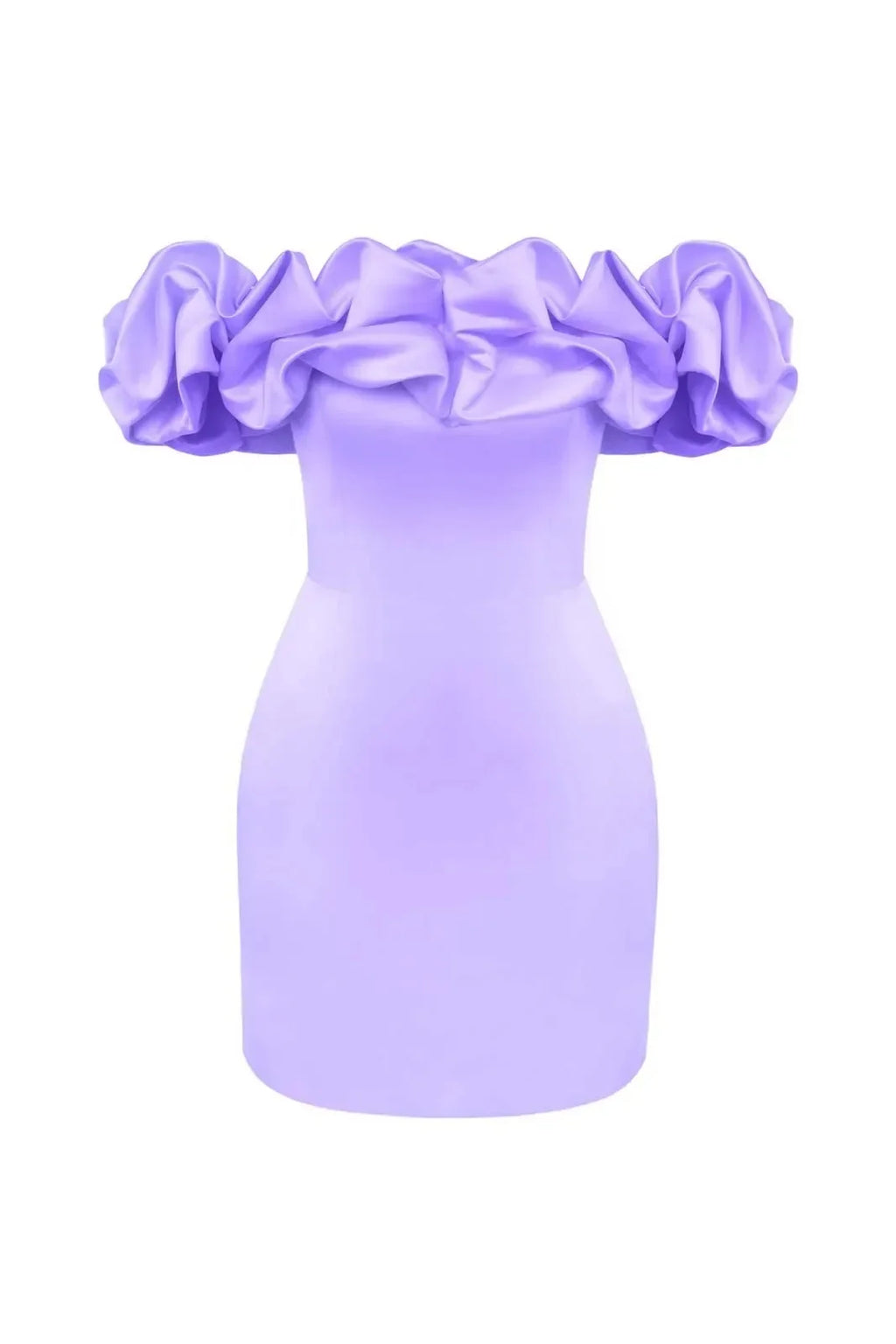 Nova | Satin Mini Dress Off-Shoulder - Elle & Milo