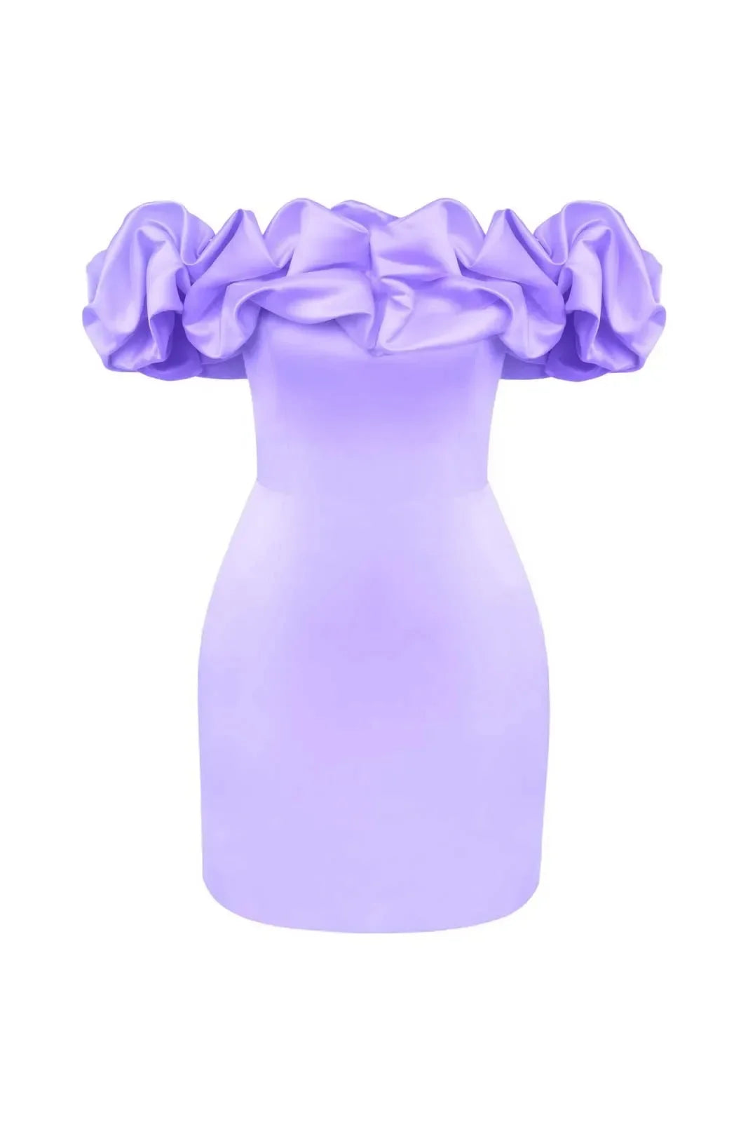 Nova | Satin Mini Dress Off-Shoulder - Elle & Milo