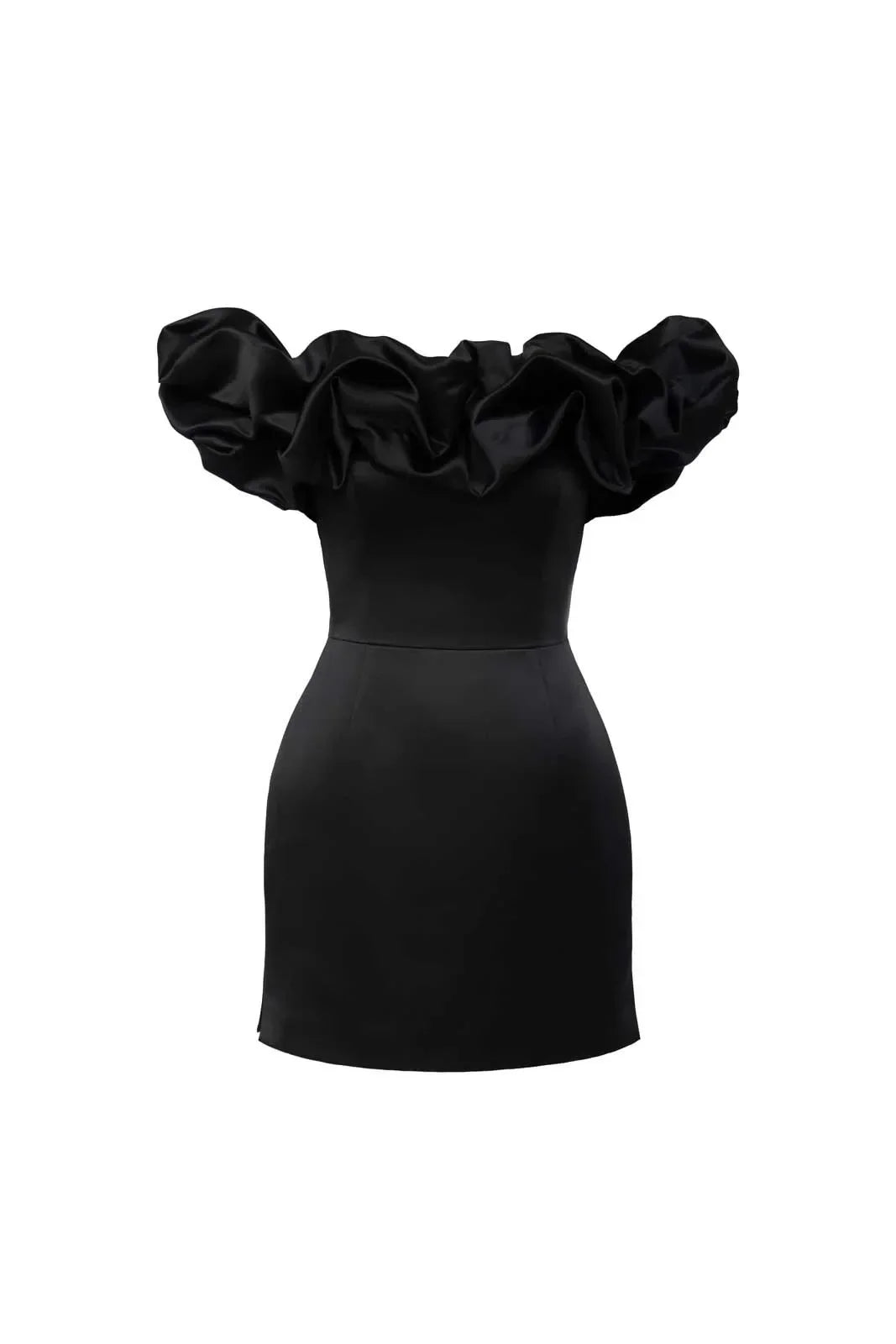 Nova | Satin Mini Dress Off-Shoulder - Elle & Milo