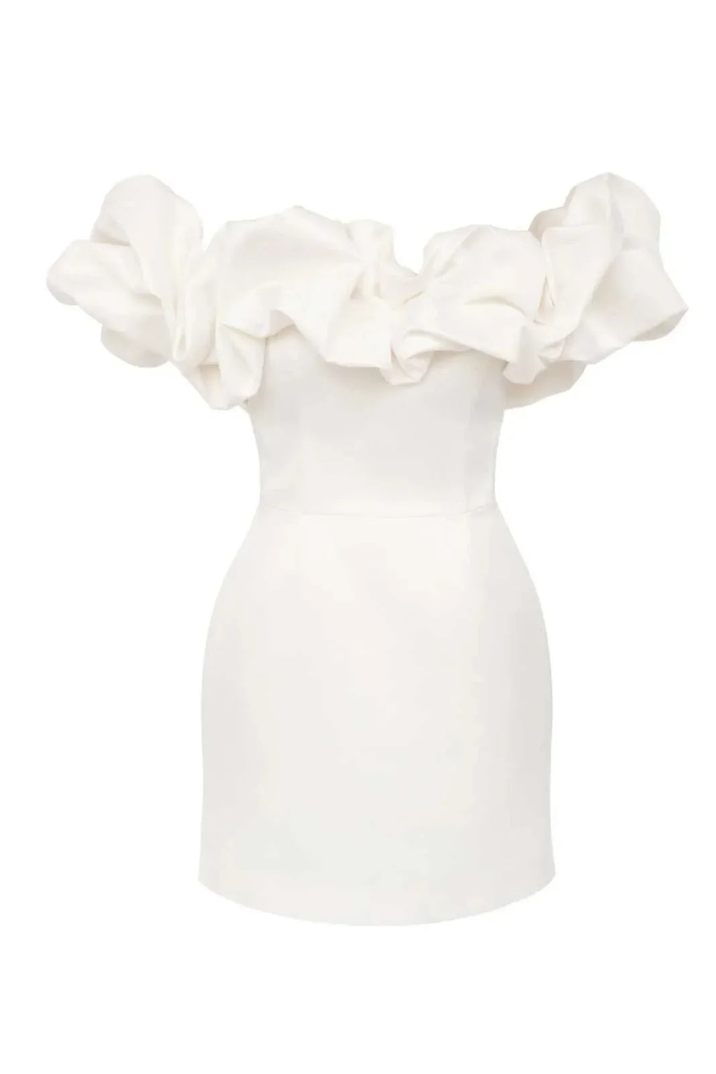 Nova | Satin Mini Dress Off-Shoulder - Elle & Milo