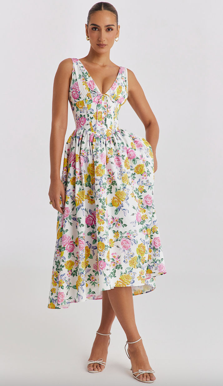 Nova | Evening Dress Sleeveless V-Neck - Elle & Milo