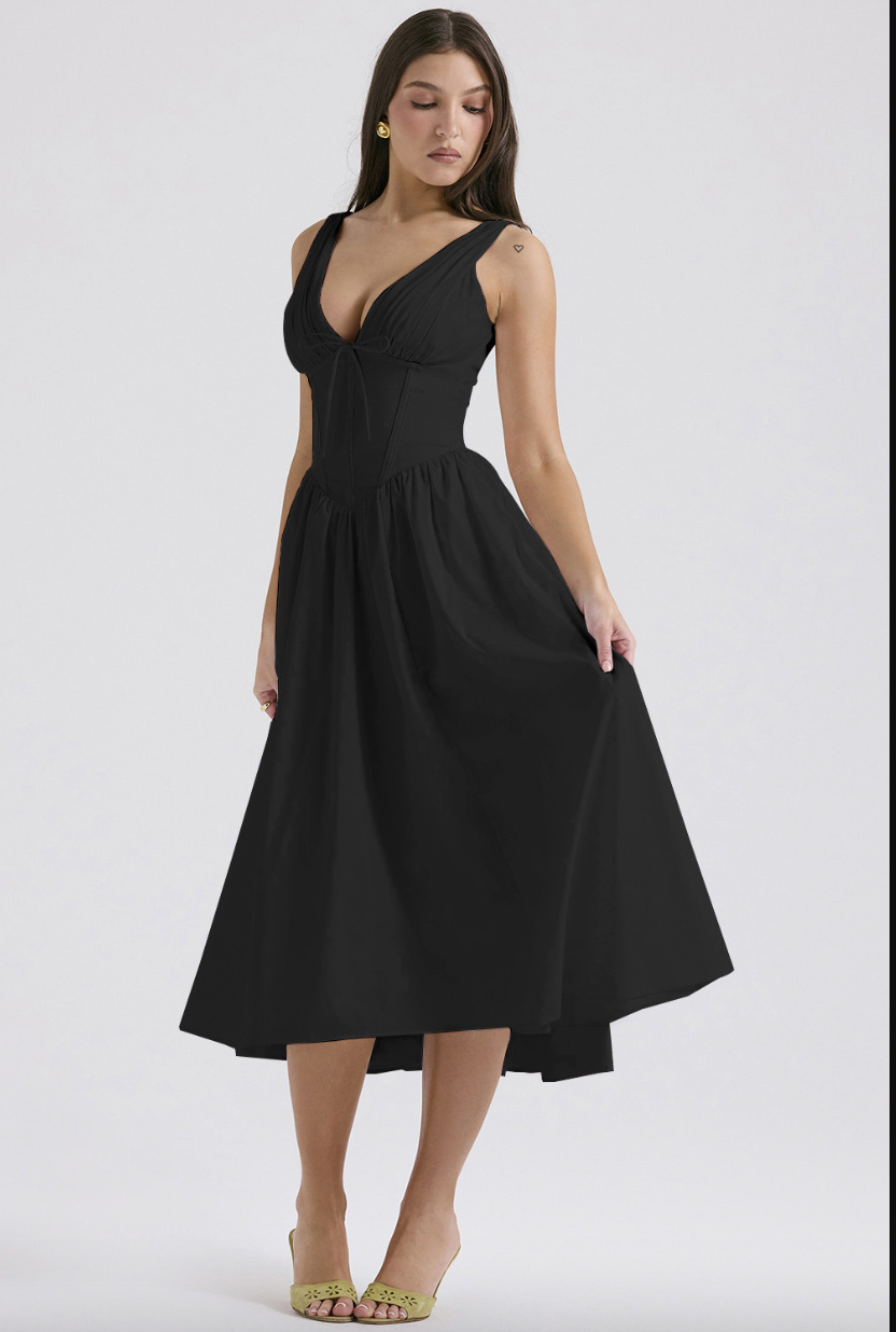 Nova | Evening Dress Sleeveless V-Neck - Elle & Milo