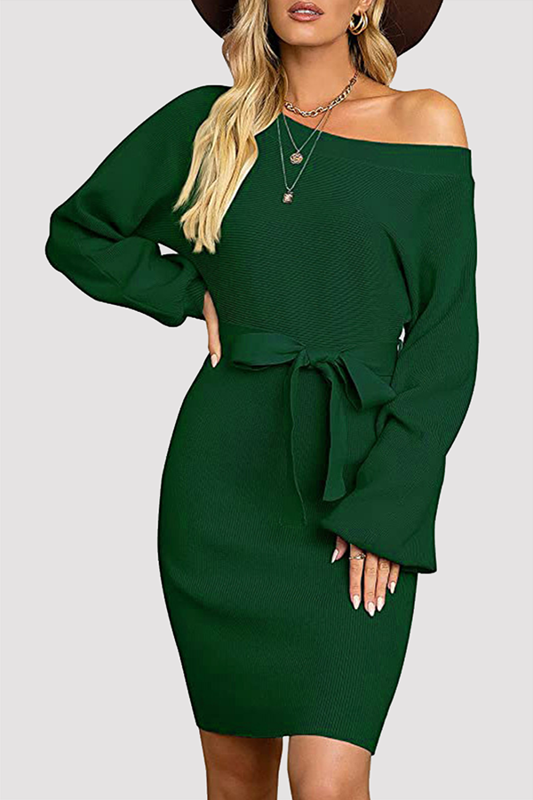 Elara | Knit Sweater Dress Ribbed - Elle & Milo