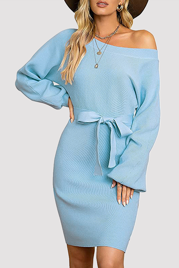 Elara | Knit Sweater Dress Ribbed - Elle & Milo