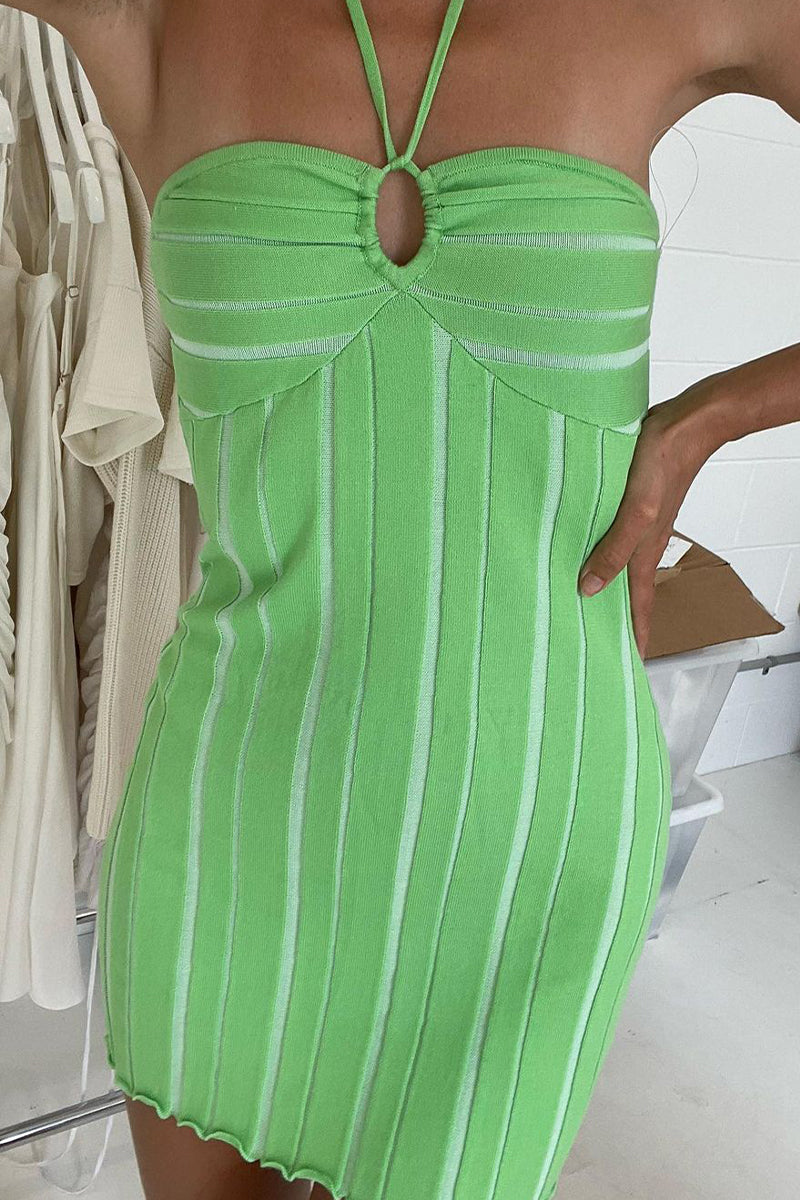 Nova | Strapless Ribbed Mini Dress - Elle & Milo