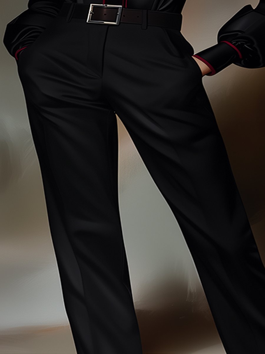 Isabelle | Classic Black Twill Pants - Elle & Milo